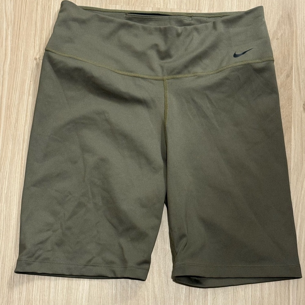 Nike Women's Olive Green Bike Shorts